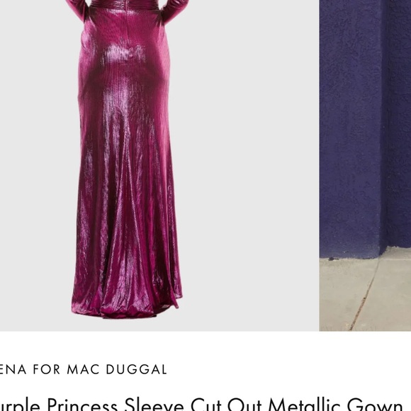 Mac Duggal metallic Purple Evening Gown - Picture 3 of 8
